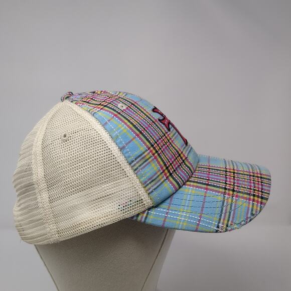 Cross Bling Snapback Trucker Hat Multicolor One Size Adjustable Mesh Back Plaid - Picture 5 of 9